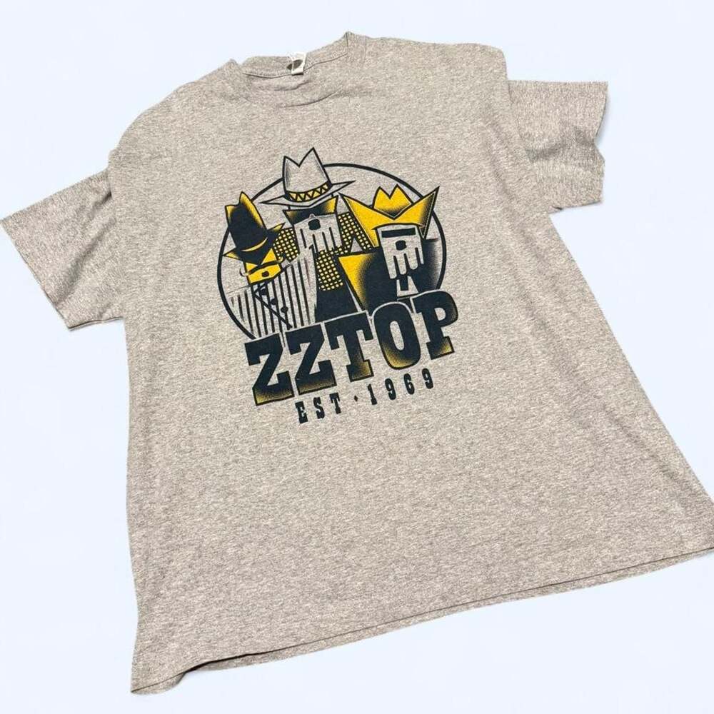 ZZ Top Est 1969 Graphic Band T-Shirt Grey